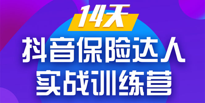 《14天抖音保险达人实战训练营》从0开始-搭建账号-拍摄剪辑-获客到打造爆款-木石资源网