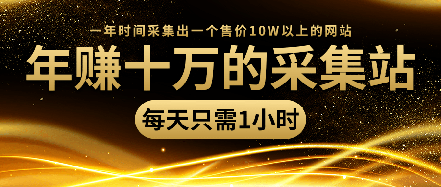 年赚十万的采集站，每天却只需要1小时，一年时间采集出一个售价10W以上的网站-木石资源网