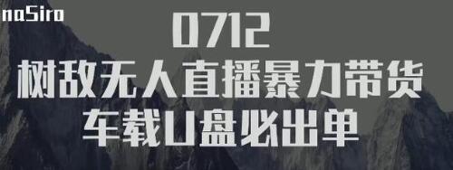 树敌‮习研‬社抖音无人直播暴力带货车载U盘必出单，单号单日产出300纯利润-木石资源网