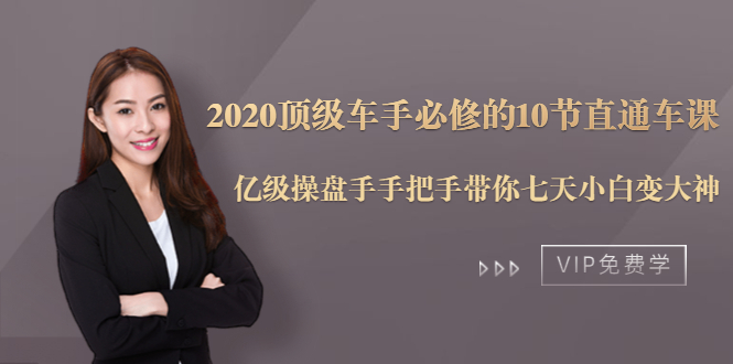 2020顶级车手必修的10节直通车课：亿级操盘手手把手带你七天小白变大神-木石资源网