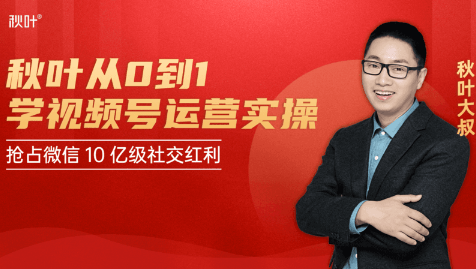 秋叶从0到1学视频号运营实操，抢占微信10亿级红利市场【完结-高清无水印】-木石资源网
