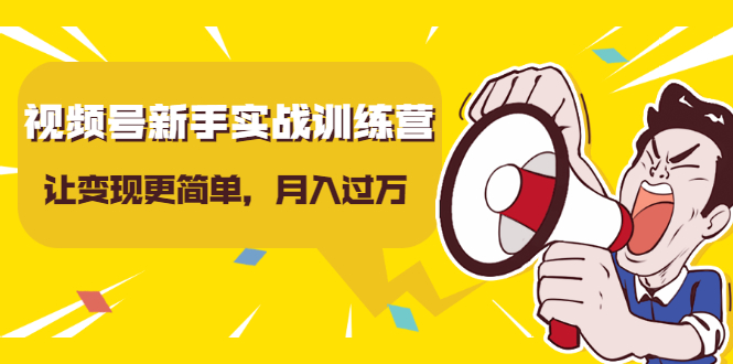 视频号新手实战训练营，让变现更简单，玩赚视频号，轻松月入过万-木石资源网