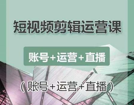 南小北短视频剪辑运营课：账号+运营+直播，零基础学习手机剪辑【视频课程】-木石资源网