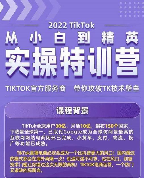 Seven漆·2022Tiktok从小白到精英实操特训营，带你掌握Tiktok账号运营-木石资源网