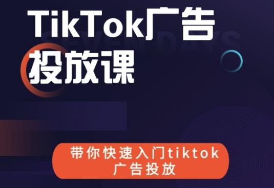 跨境B哥tiktok广告投放课，带你快速入门tiktok广告投放价值1680元-木石资源网