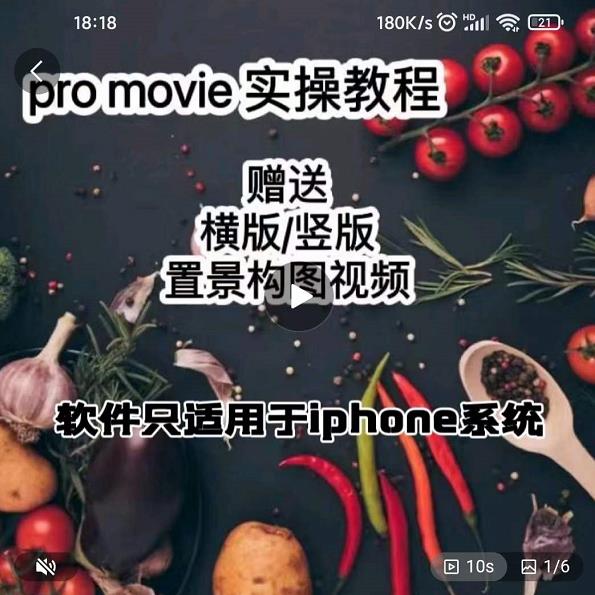 漆十二美食摄影，25​节promovie实操高手课节-木石资源网