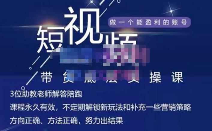 吴Sir·短视频带货底层实操课，教你如何选爆品、了解获短视频流量密码，正确起号-木石资源网