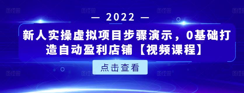 新人实操虚拟项目步骤演示，0基础打造自动盈利店铺【视频课程】-木石资源网