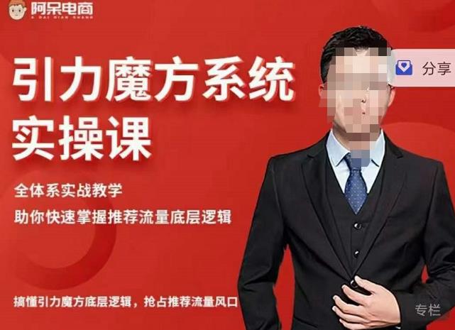 阿呆-引力魔方系统实操课，全体系实战教学，助你快速掌握推荐流量底层逻辑-木石资源网