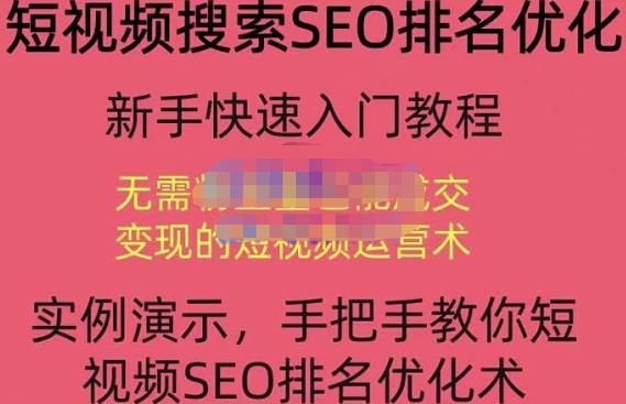 宋老师·短视频搜索SEO优化，教你10分钟创作一个短视频，三天排名上第一-木石资源网