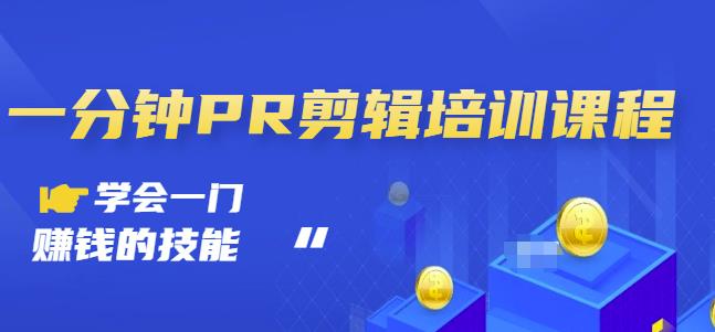 抖音视频一分钟PR剪辑培训：学会一门赚钱的技能，每节课短小精悍-木石资源网