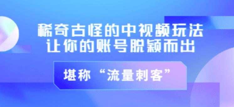 不讲李·稀奇古怪的冷门中视频冷门玩法，让你的账号脱颖而出，成为流量刺客！（图文+视频）-木石资源网