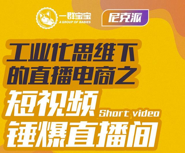 尼克派·工业化思维下的直播电商之短视频锤爆直播间，听话照做执行爆单-木石资源网