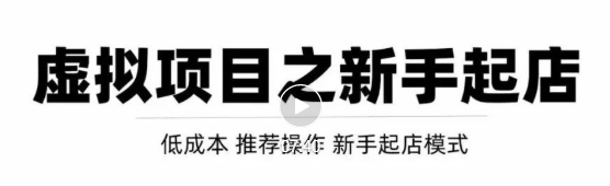 虚拟项目快速起店模式，0成本打造月入几万虚拟店铺！-木石资源网