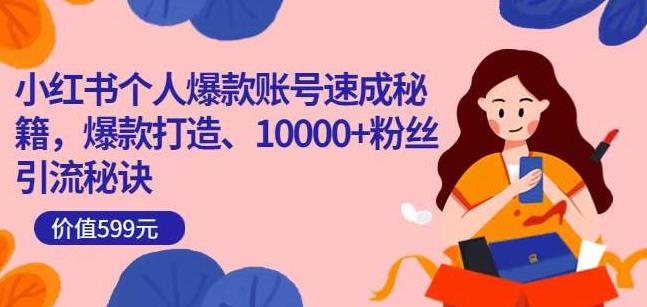 小红书个人爆款账号速成秘籍，爆款打造、10000+粉丝引流秘诀-木石资源网