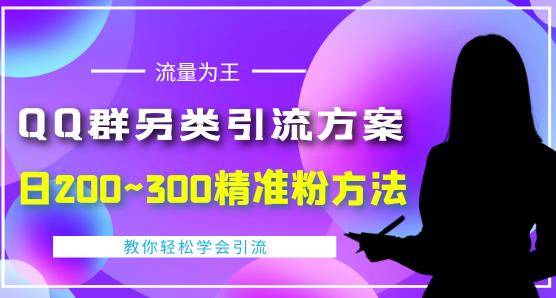 价值888的QQ群另类引流方案，半自动操作日200~300精准粉方法【视频教程】-木石资源网