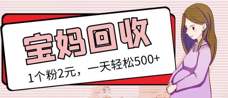 最新小红书母婴号宝妈粉回收项目，1个粉2元，一天轻松500+案例分享【粉丝包回收】-木石资源网