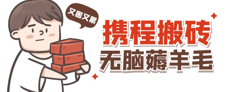 携程最新无脑薅羊毛低保玩法，后期稳定一天几十的收益，可多号放大收益-木石资源网