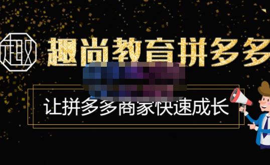 趣尚教育·拼多多运营实操VIP特训营，让拼多多商家快速成长-价值3180元-木石资源网