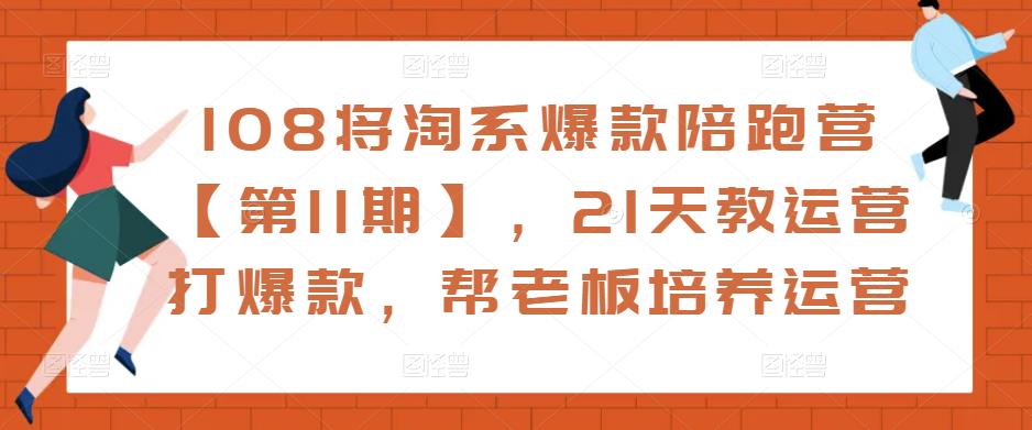 108将淘系爆款陪跑营【第11期】，21天教运营打爆款，帮老板培养运营-木石资源网