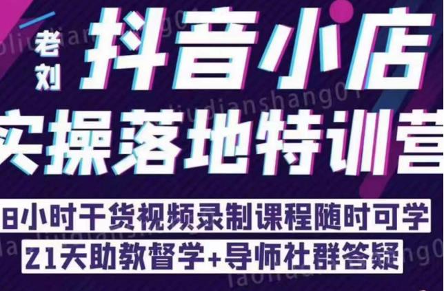 抖音小店实操落地特训营：抖音小店无货源精细化运营，抖店商品卡流量（22节）-木石资源网