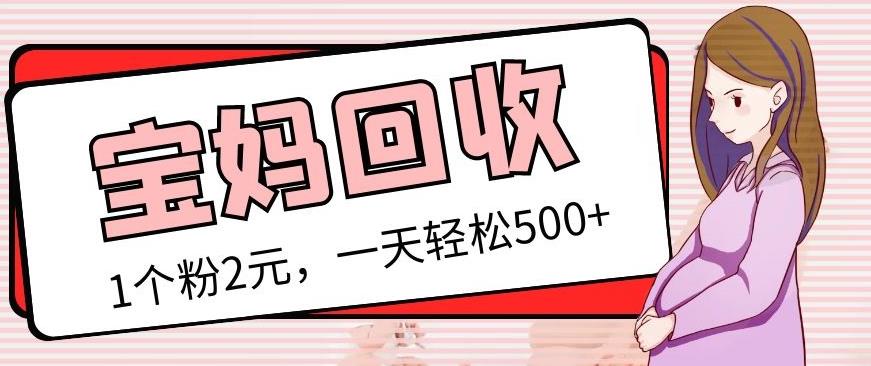 最新宝妈粉回收变现计划及胎教音乐高端变现玩法全套教程！（非老玩法）-木石资源网