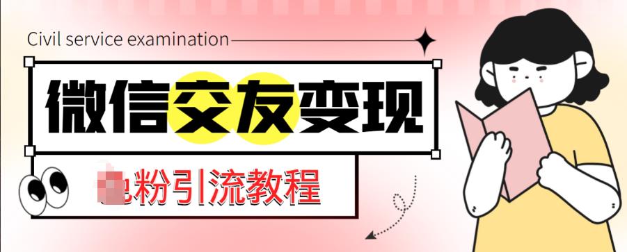 微信交友变现项目，吸引全网LSP男粉精准变现，小白也能轻松上手，日入500+-木石资源网