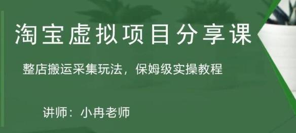 淘宝虚拟整店搬运采集玩法分享课：整店搬运采集玩法，保姆级实操教程-木石资源网