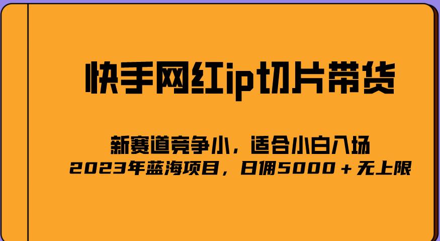 2023爆火的快手网红IP切片，号称日佣5000＋的蓝海项目，二驴的独家授权-木石资源网
