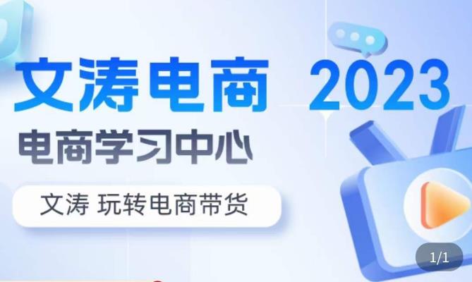 文涛电商·7天零基础自然流起号，​快速掌握店铺运营的核心玩法，突破自然展现量，玩转直播带货-木石资源网