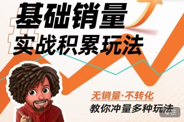 内功丨淘系基础销量实战积累玩法，无销量·不转化，教你冲量多种玩法-木石资源网