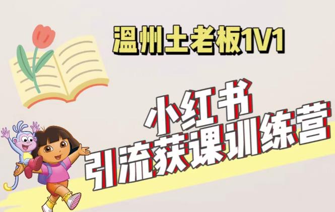 小红书1对1引流获客训练营：账号、内容、引流、成交（价值3999元）-木石资源网