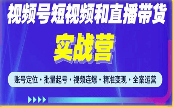 2023最新微信视频号引流和变现全套运营实战课程，小白也能玩转视频号短视频和直播运营-木石资源网