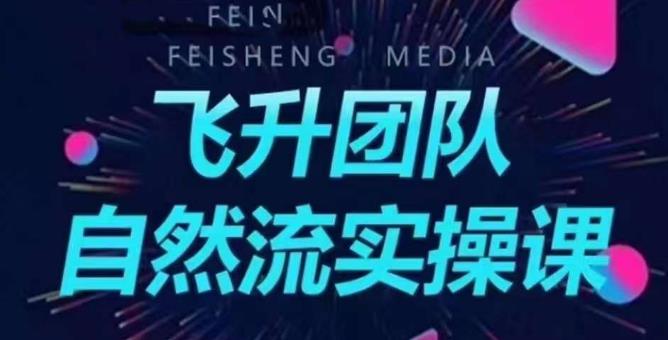 飞升团队课程自然流实操课，抖音半无人起号主播间搭建教学-木石资源网