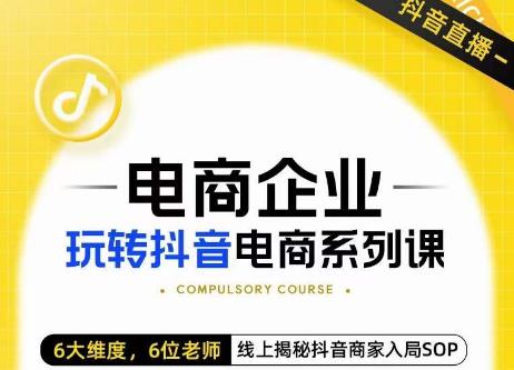 玺承·电商企业玩转抖音电商系列课，6大维度，6位老师，线上揭秘抖音商家入局SOP-木石资源网