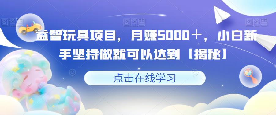 益智玩具项目，月赚5000＋，小白新手坚持做就可以达到【揭秘】-木石资源网