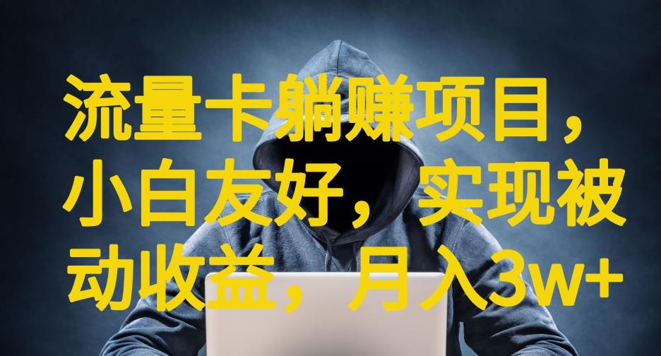 流量卡躺赚项目，小白友好，开设后台，实现被动收益，只要出卡，就能一直赚钱，利润高昂【揭秘】-木石资源网