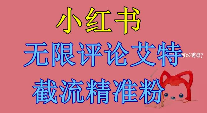 小红书无限评论艾特截流精准粉（软件+教程）-木石资源网
