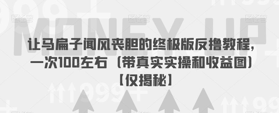 让马扁子闻风丧胆的终极版反撸教程，一次100左右（带真实实操和收益图）【仅揭秘】-木石资源网
