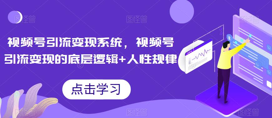 视频号引流变现系统，视频号引流变现的底层逻辑+人性规律-木石资源网