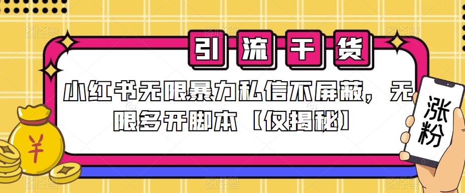 小红书无限暴力私信不屏蔽，无限多开脚本【仅揭秘】-木石资源网