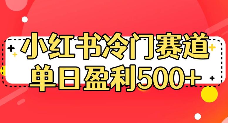 小红书冷门赛道，单日盈利500+【揭秘】-木石资源网