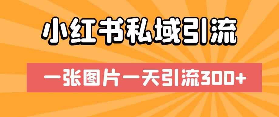 小红书私域引流，一张图片一天引流300+【揭秘】-木石资源网