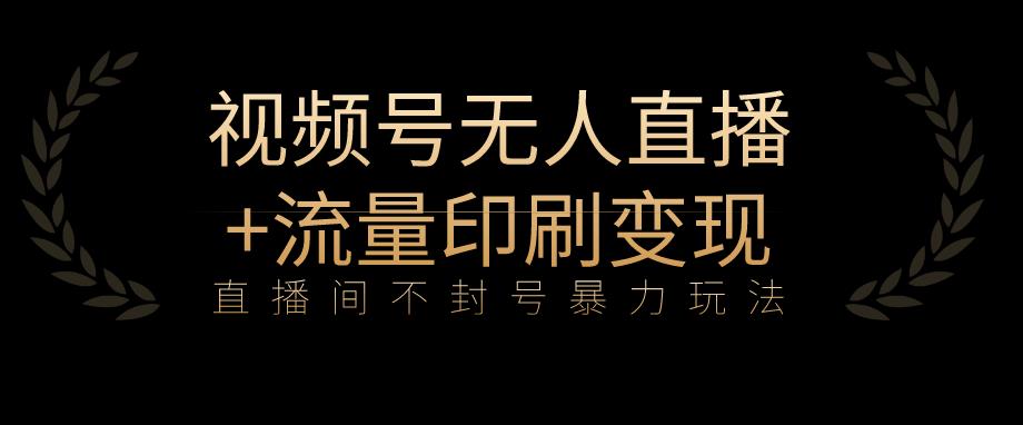 全网首发视频号不封号无人直播暴利玩法+流量印刷机变现，日入1000+【揭秘】-木石资源网