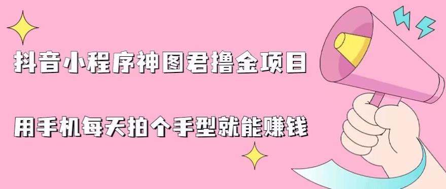 抖音小程序神图君撸金项目，用手机每天拍个手型挂载一下小程序就能赚钱【揭秘】-木石资源网
