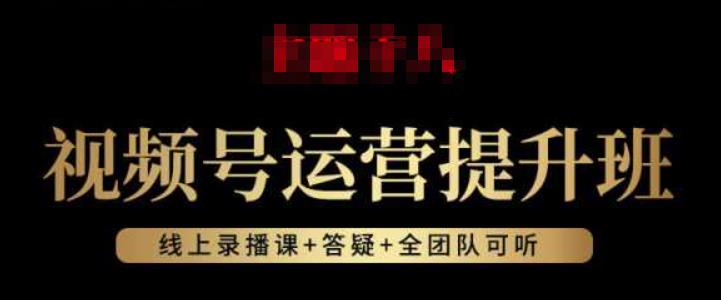 视频号运营提升班：视频号起号逻辑，视频号选品技巧及带货-木石资源网
