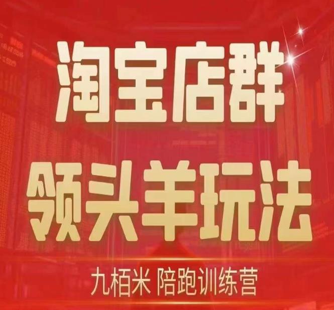 九栢米-淘宝店群领头羊玩法，教你整个淘宝店群领头羊玩法以及精细化/终极蓝海/尾销等内容-木石资源网