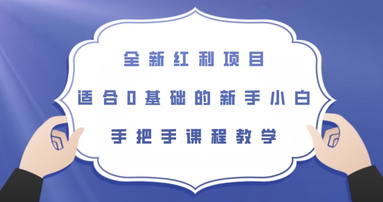 全新红利项目，适合0基础的新手小白，手把手课程教学【揭秘】-木石资源网