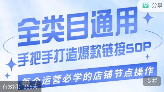 单品爆款打造实操运营，单品爆款从“0”-“1”手把手演练运营步骤-木石资源网