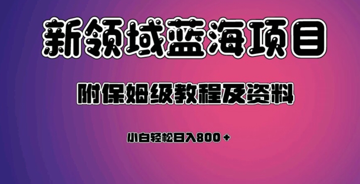 虚拟资源蓝海领域新项目，轻松日入800＋，附保姆级教程及资料-木石资源网